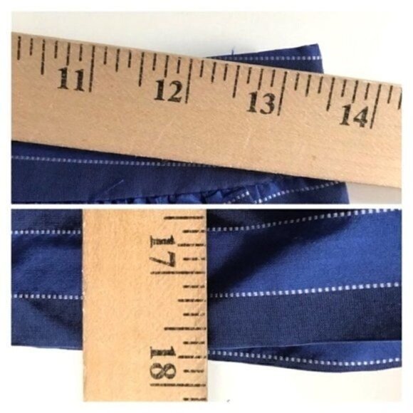 J. Crew blue striped taffeta mini skirt, Size 2 - Picture 6 of 6